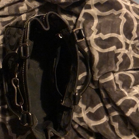 Black Coach Signature canvas/leather handbag - Picture 3 of 4